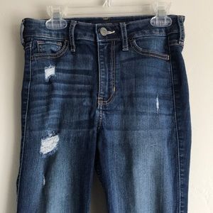 Hollister high waisted distressed superskinny jean